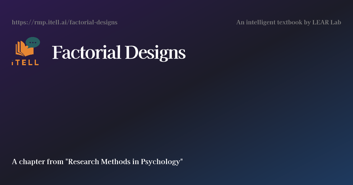 Factorial Designs | Research Methods in Psychology